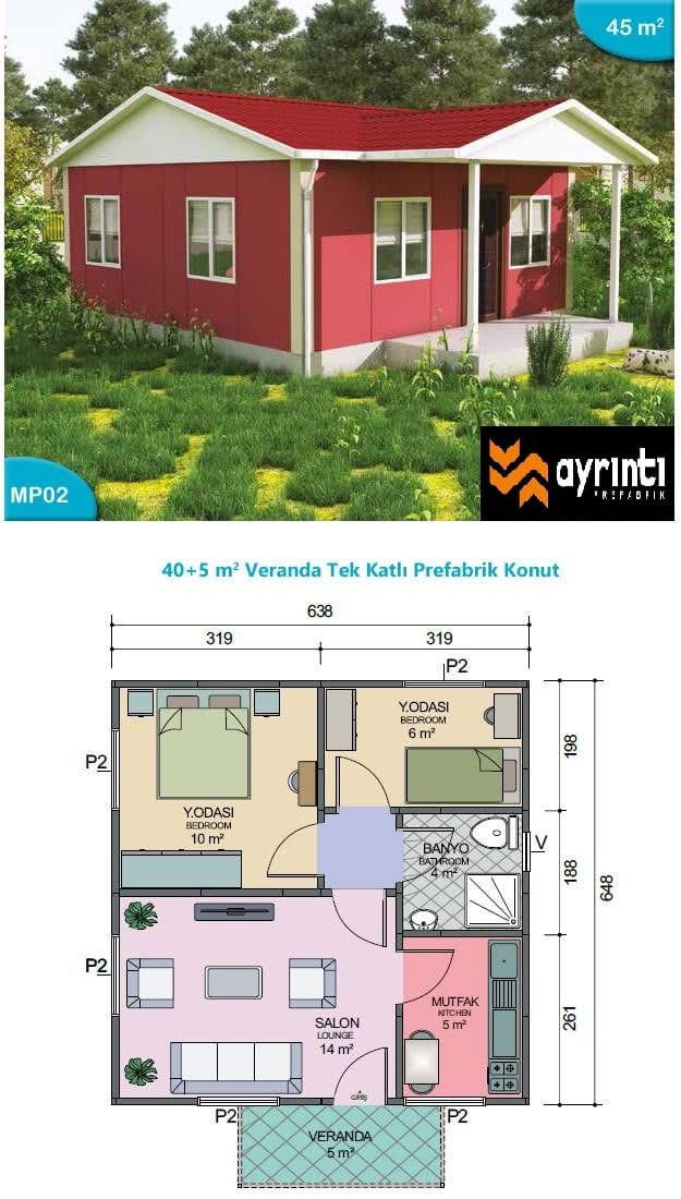 Tek Katlı Prefabrik Konut